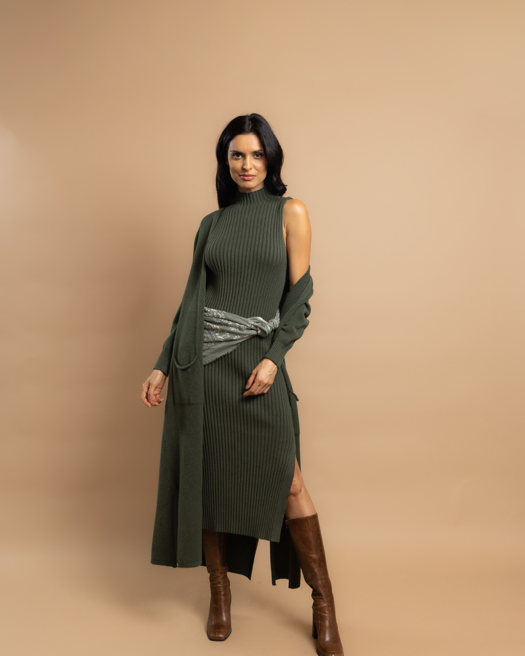 Long Cardigan Verde