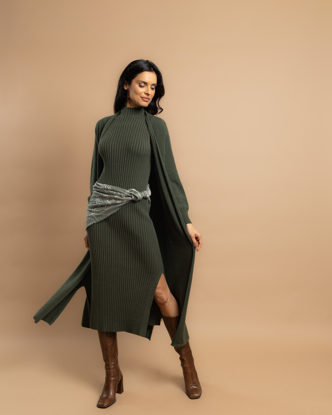 Long Cardigan Verde